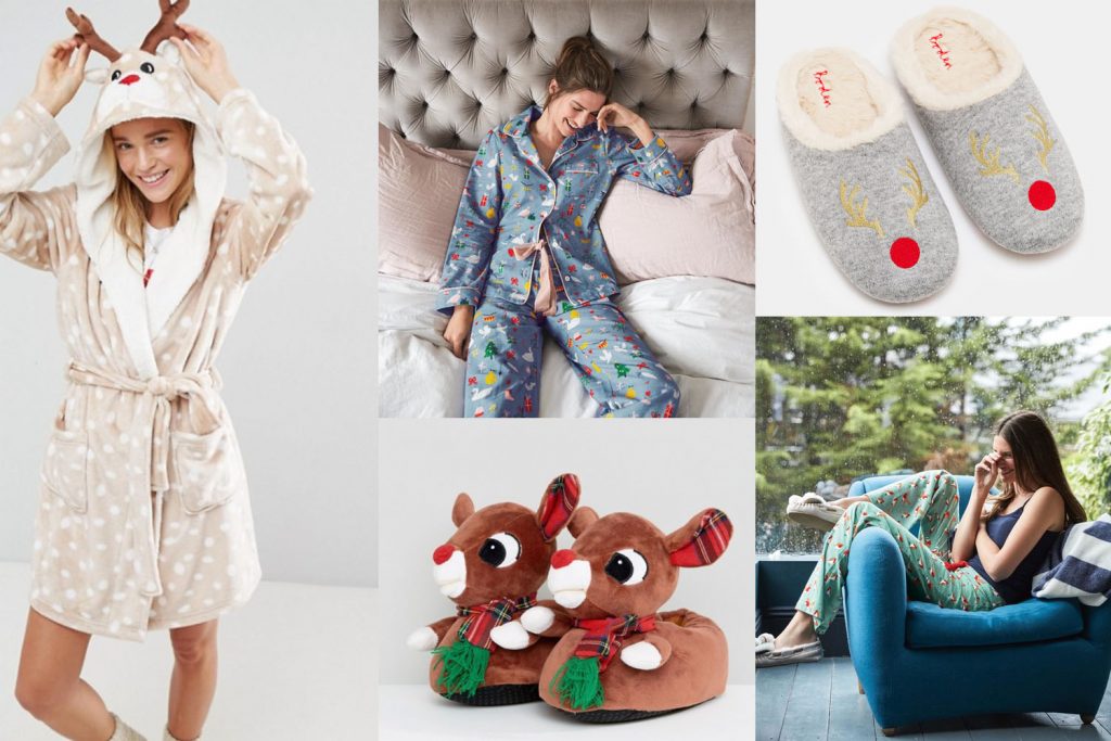 Sélection de pyjamas et chaussons de Noël